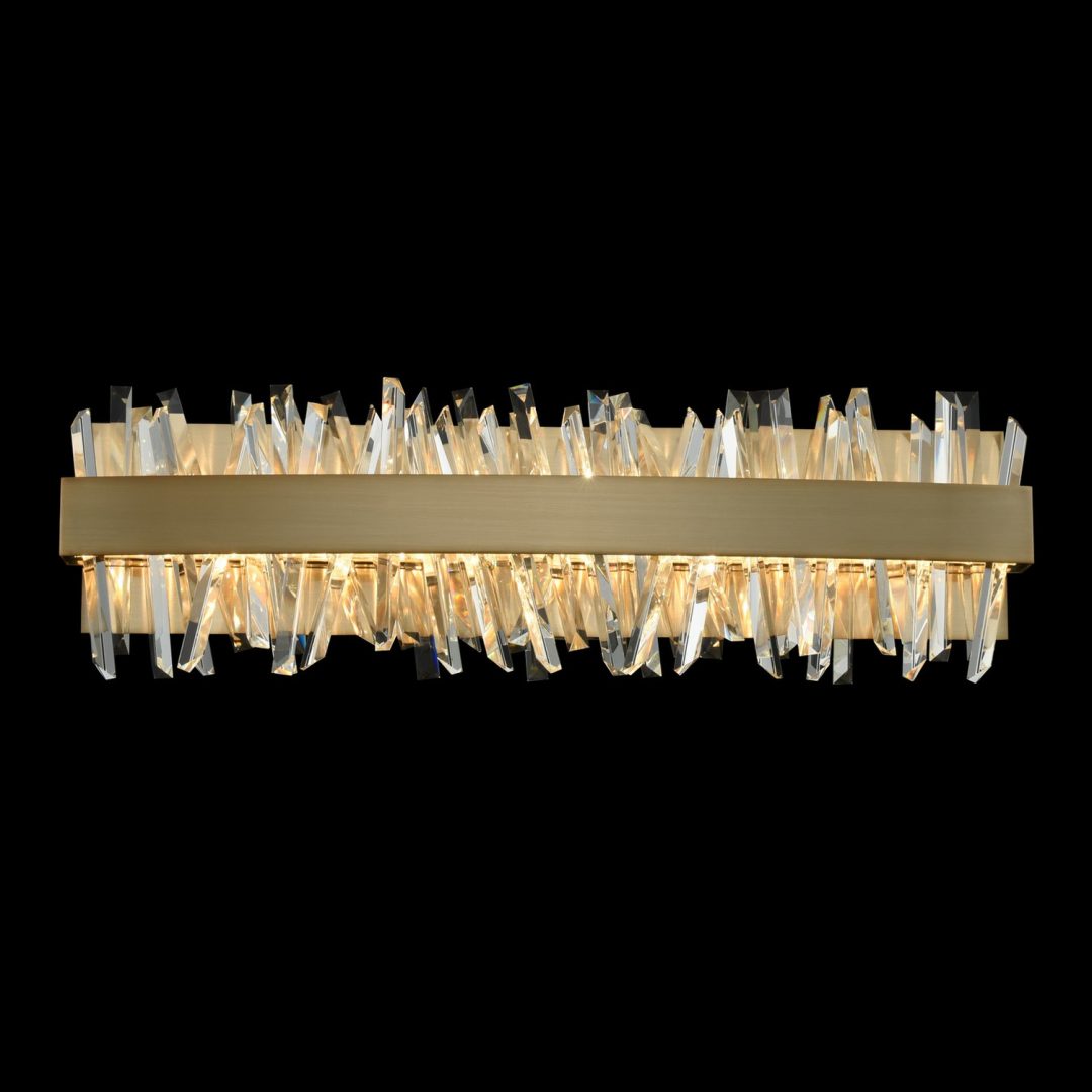 Glacier 24 Inch LED ADA Bath Brushed Champagne Gold