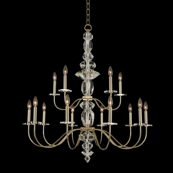 Antique Hardware Bolivar (10+5) Light 2 Tier Chandelier Chandelier