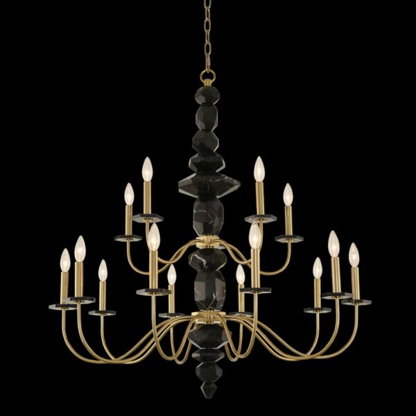 ##Antique Hardware## Piedra (10+5) Light 2 Tier Chandelier