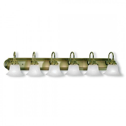 Antique Hardware 6 Light Antique Brass Bath Light Wall Sconce