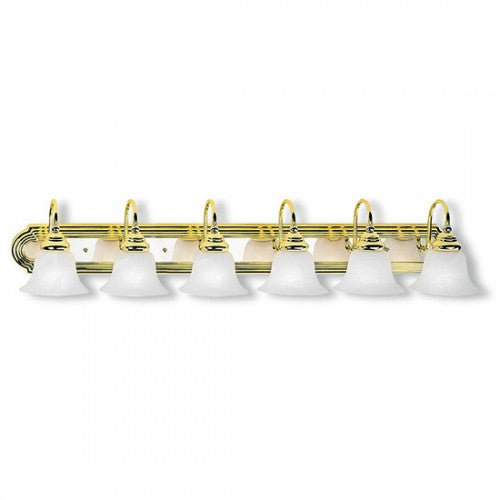 Antique Hardware 6 Light Polished Brass & Polished Chrome Bath Light Wall Sconce