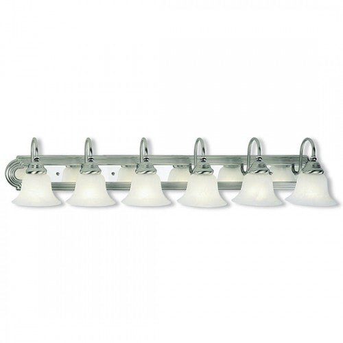 Antique Hardware 6 Light Brushed Nickel & Polished Chrome Bath Light Wall Sconce