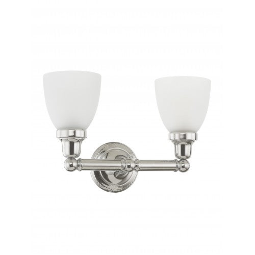 Antique Hardware 2 Light Polished Chrome Bath Light Wall Sconce