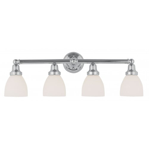 Antique Hardware 4 Light Polished Chrome Bath Light Wall Sconce