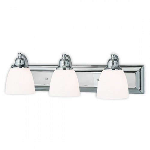 Antique Hardware 3 Light Polished Chrome Bath Light Wall Sconce