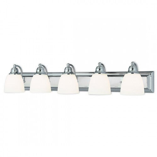 Antique Hardware 5 Light Polished Chrome Bath Light Wall Sconce