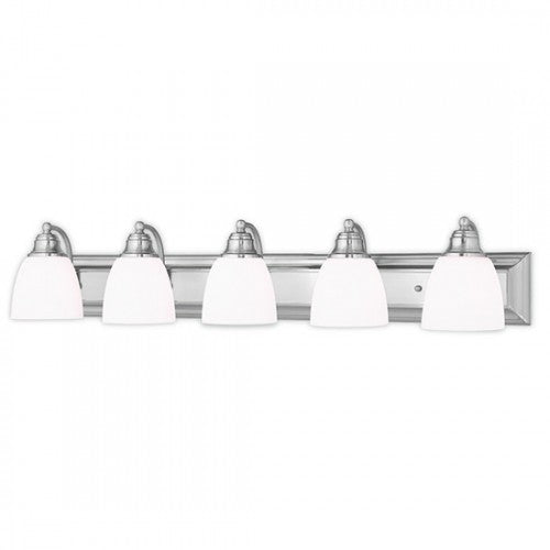 Antique Hardware 5 Light Brushed Nickel Bath Light Wall Sconce