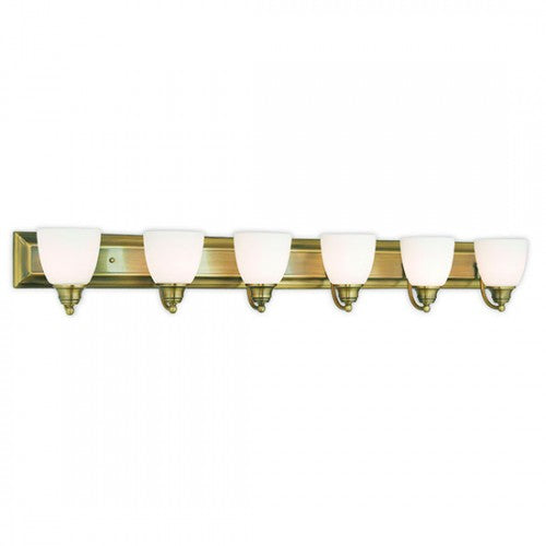 Antique Hardware 6 Light Antique Brass Bath Light Wall Sconce