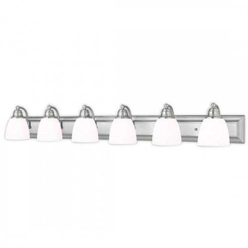 Antique Hardware 6 Light Brushed Nickel Bath Light Wall Sconce