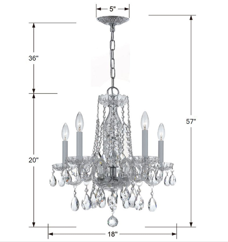 ##Antique Hardware## Traditional Crystal 8 Light Spectra Crystal Polished Chrome Chandelier