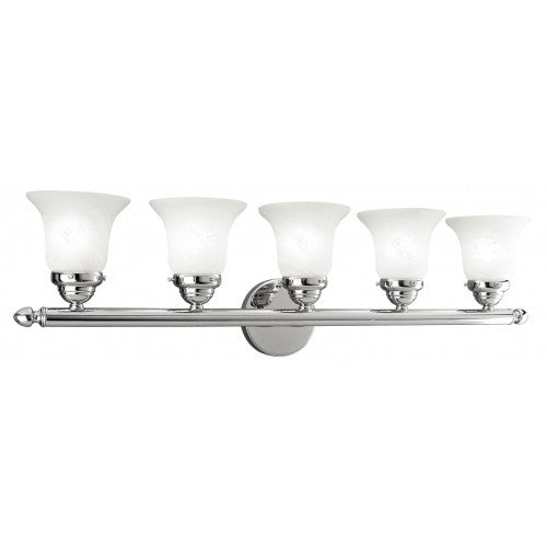 Antique Hardware 5 Light Polished Chrome Bath Light Wall Sconce