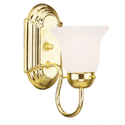 Antique Hardware 1 Light Polished Brass Bath Light Wall Sconce