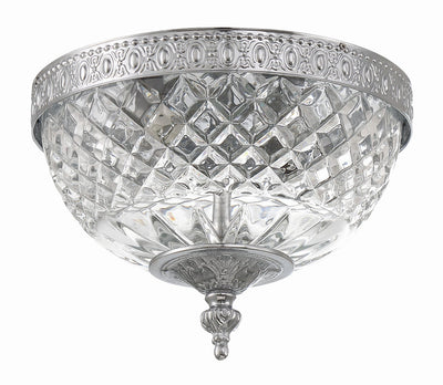 Antique Hardware Crystorama 2 Light Polished Chrome Crystal Flush Mount Semi Flush