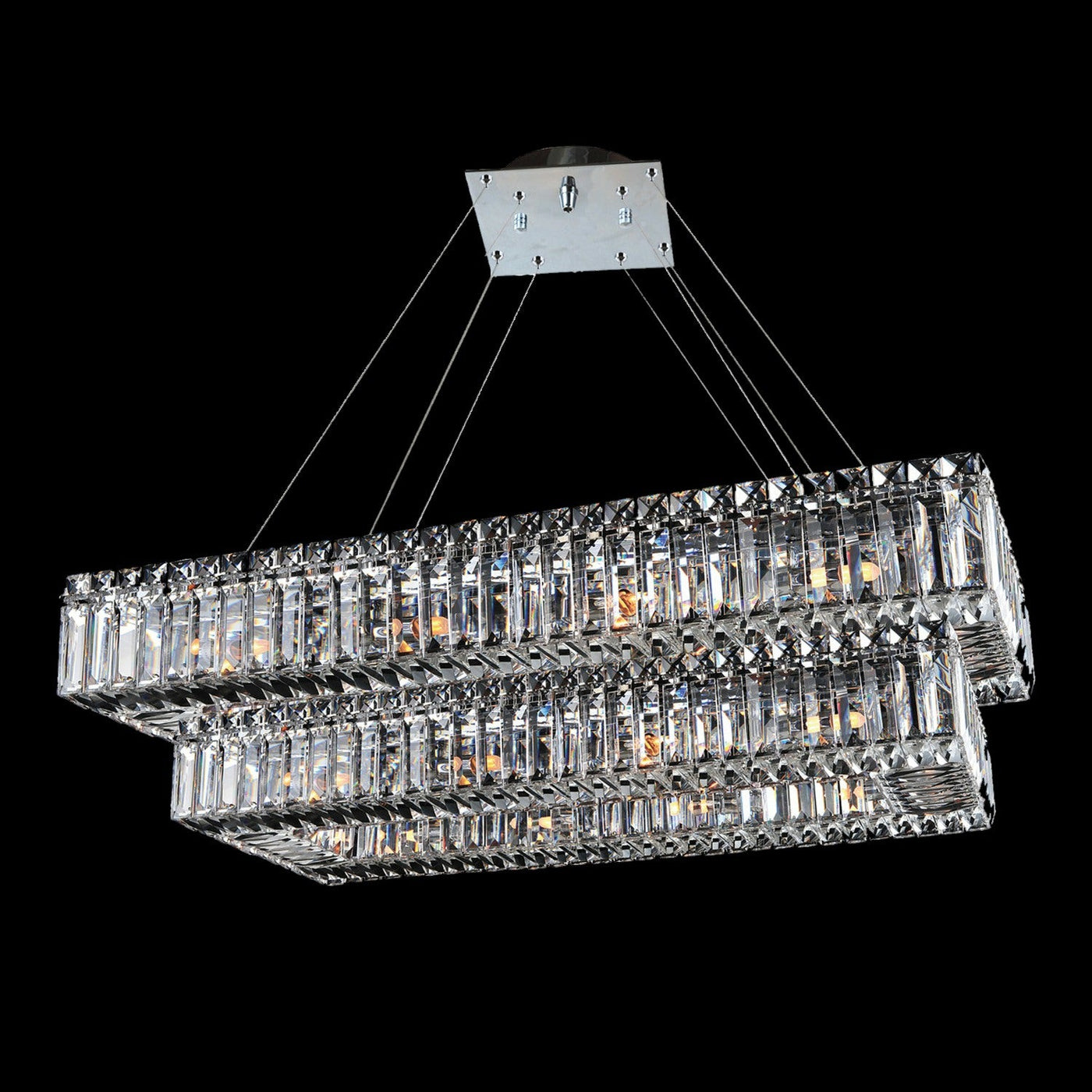 Baguette 29.5″+19.5″ 2-Tier Pendant