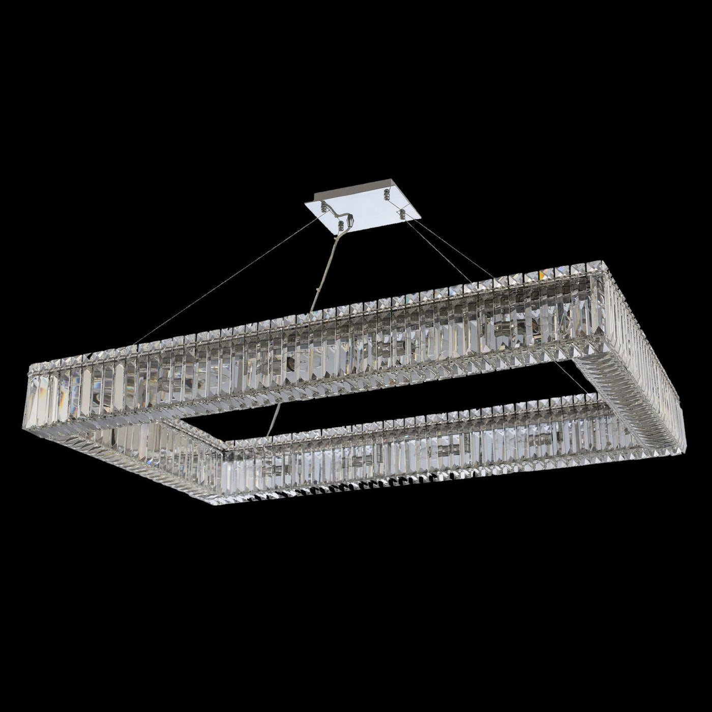 Baguette 43 Inch Rectangular Pendant