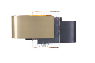 Antique Hardware Harmony 1 Light LED Wall Sconce in Flat Black/Satin Brass Wall Sconce