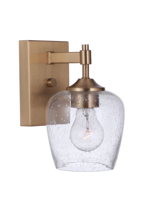 ##Antique Hardware## Stellen 1 Light Wall Sconce in Satin Brass