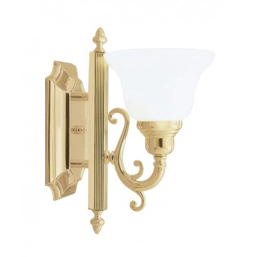 Antique Hardware 1 Light Polished Brass Bath Light Wall Sconce