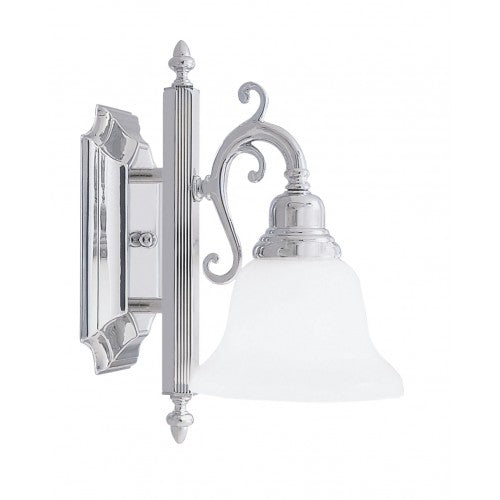 Antique Hardware 1 Light Polished Chrome Bath Light Wall Sconce