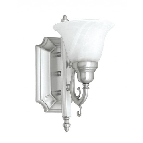 Antique Hardware 1 Light Brushed Nickel Bath Light Wall Sconce