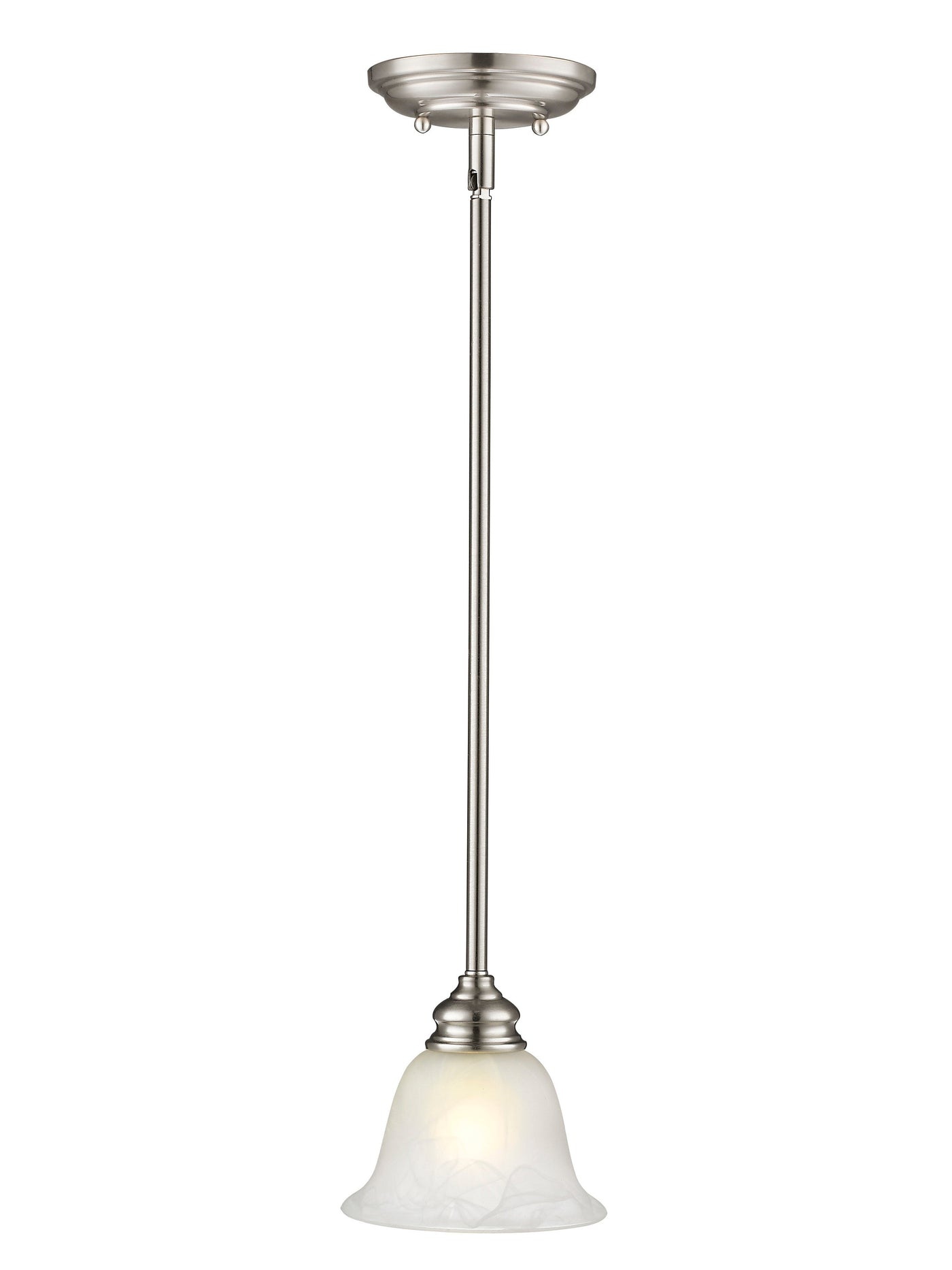 Antique Hardware 1 Light Brushed Nickel Single Pendant Pendant