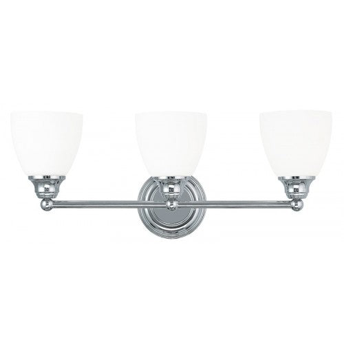 Antique Hardware 3 Light Polished Chrome Bath Light Wall Sconce