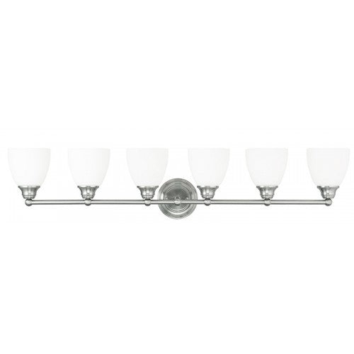 Antique Hardware 6 Light Brushed Nickel Bath Light Wall Sconce