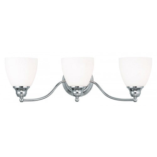 Antique Hardware 3 Light Polished Chrome Bath Light Wall Sconce