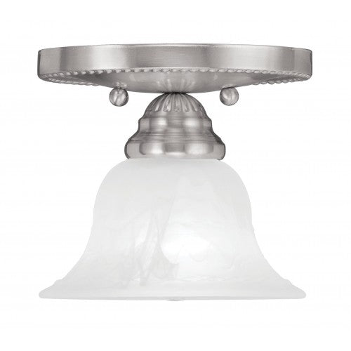 Antique Hardware 1 Light Brushed Nickel Ceiling Mount Semi Flush