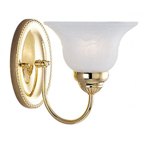 Antique Hardware 1 Light Polished Brass Bath Light Wall Sconce