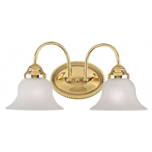 Antique Hardware 2 Light Polished Brass Bath Light Wall Sconce