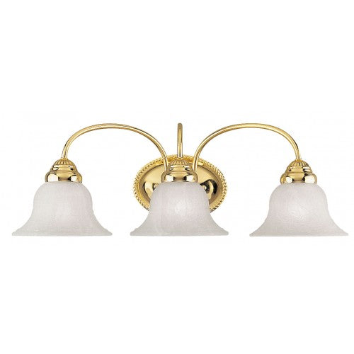 Antique Hardware 3 Light Polished Brass Bath Light Wall Sconce