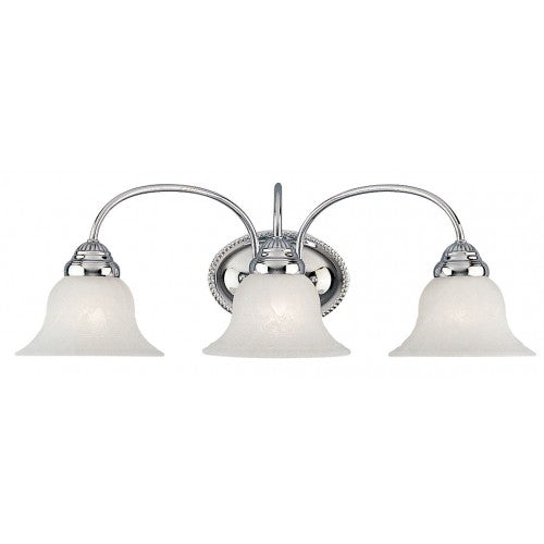 Antique Hardware 3 Light Polished Chrome Bath Light Wall Sconce