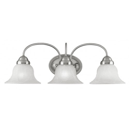 Antique Hardware 3 Light Brushed Nickel Bath Light Wall Sconce