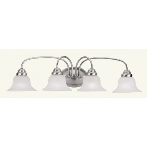 Antique Hardware 4 Light Brushed Nickel Bath Light Wall Sconce