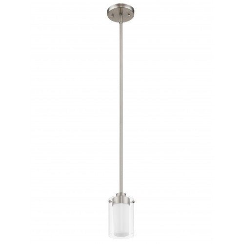 Antique Hardware 1 Light Brushed Nickel Single Pendant Pendant