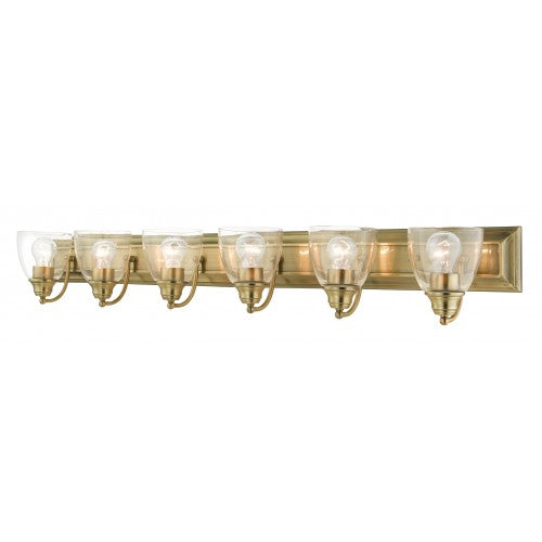 Antique Hardware 6 Light Antique Brass Vanity Sconce Wall Sconce