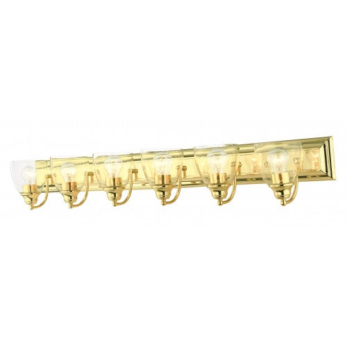 Antique Hardware 6 Light Polished Brass Vanity Sconce Wall Sconce