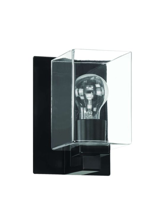 ##Antique Hardware## McClane 1 Light Wall Sconce in Flat Black