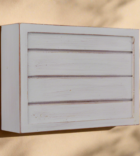 ##Antique Hardware## Shiplap Design Chime in White Wash