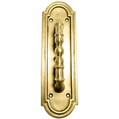 Antique Hardware 8 3/8 Inch Solid Brass Arched Style Pull Plate (Several Finishes Available) ANTIQUE DOOR PULLS