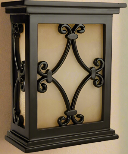 ##Antique Hardware## Hand-Carved Scroll Design Chime in Black