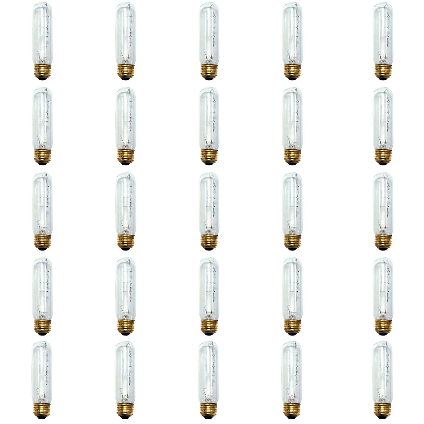 Antique Hardware 40W T10 Tubular Clear E26 130V-25PK Bulb