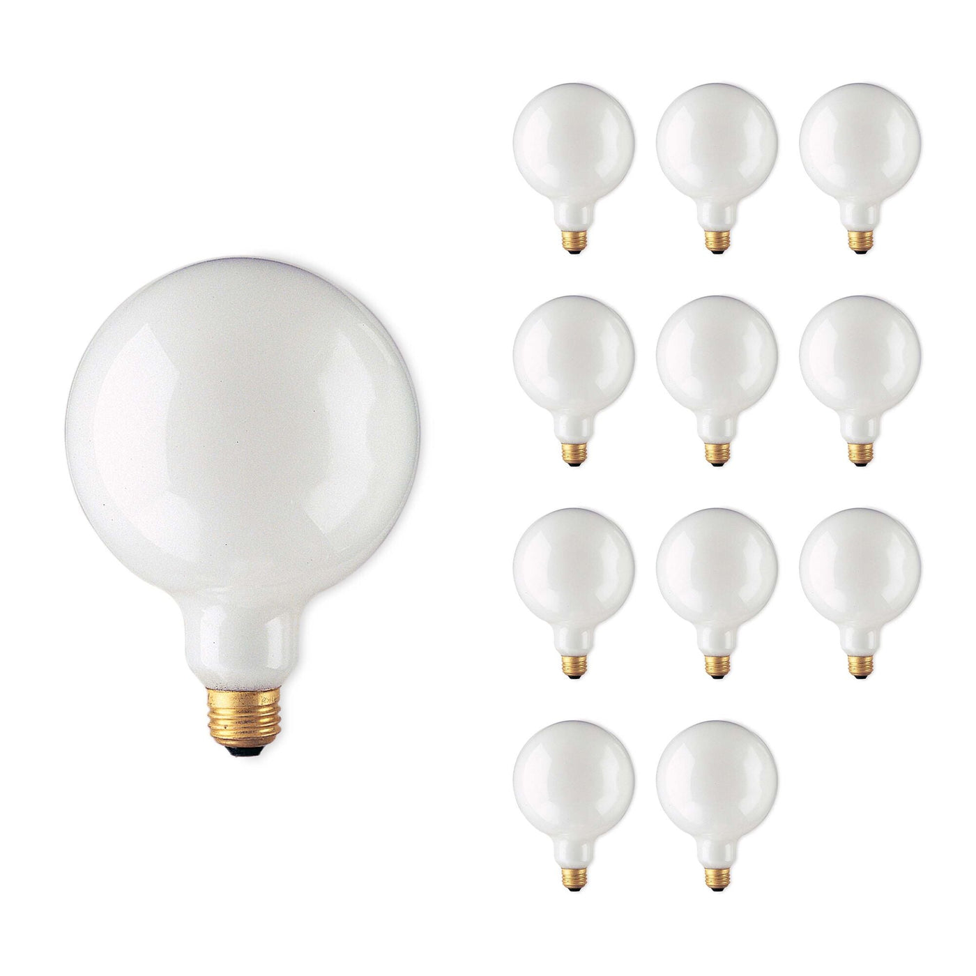 Antique Hardware 60W G40 Globe White E26 125V-12PK Bulb