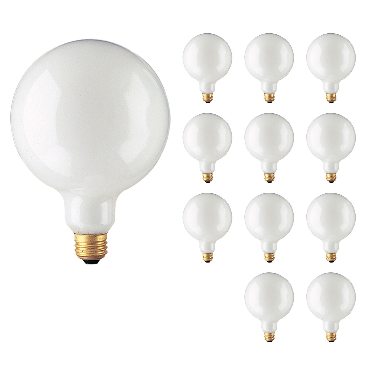 ##Antique Hardware## 100W G40 Globe White E26 125V-12PK