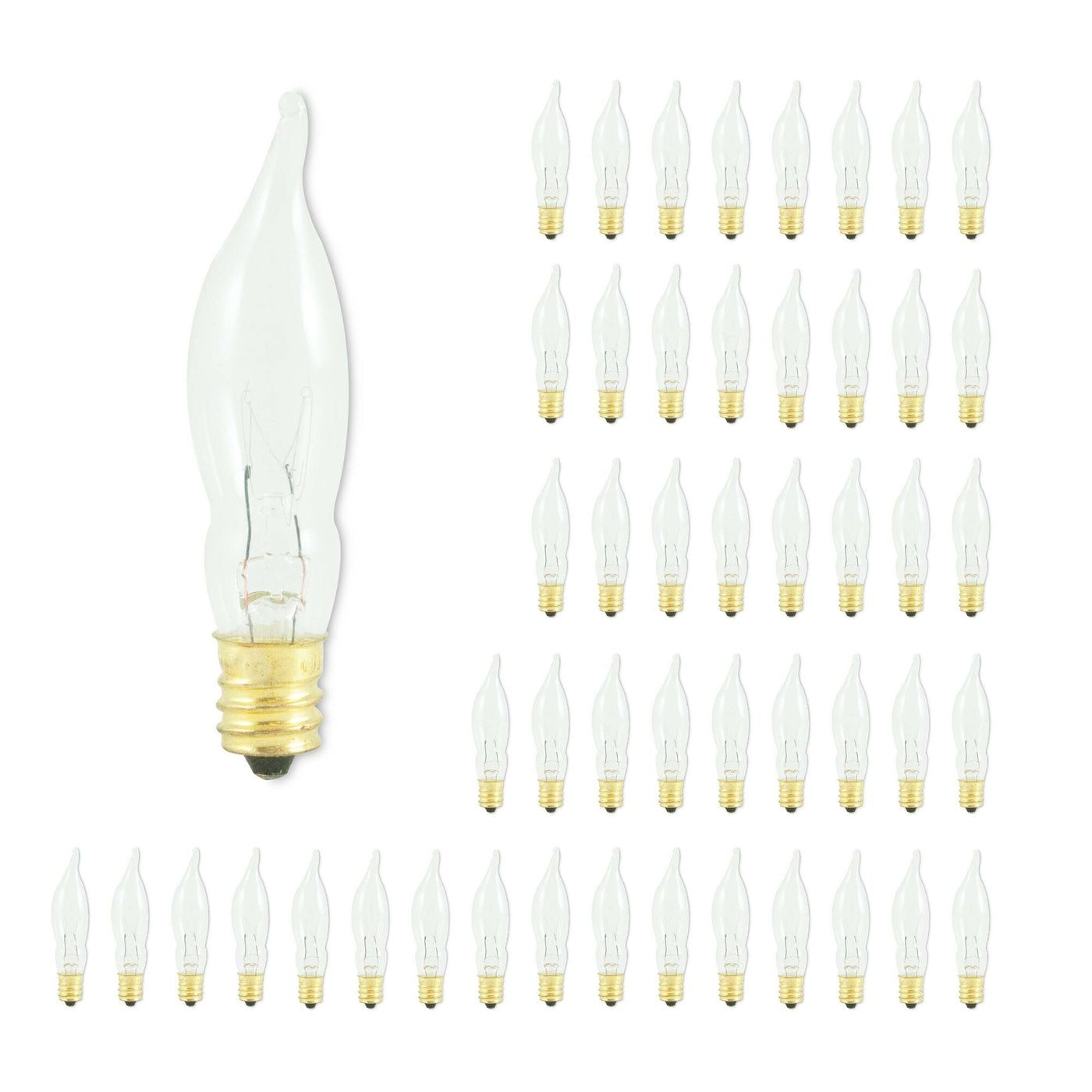 Antique Hardware 7.5W CA5 Flame Clear E12 130V-50PK Bulb