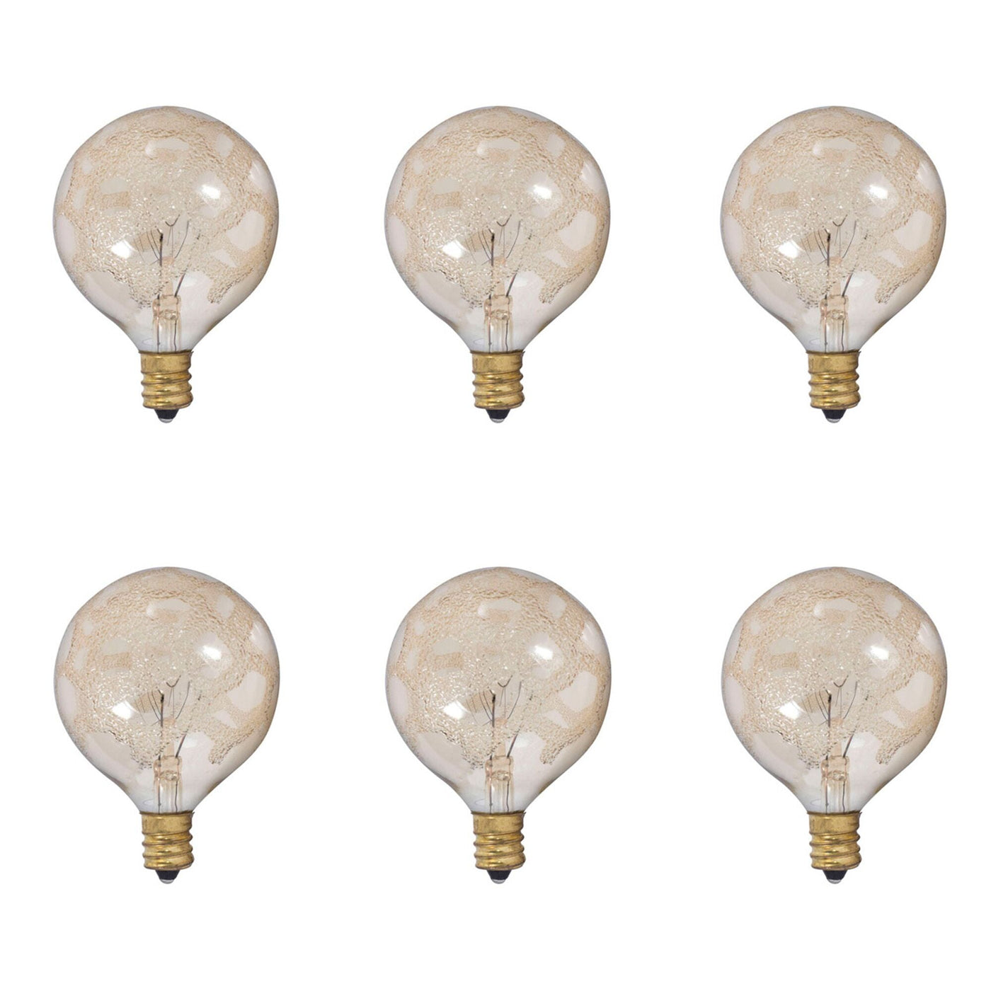 Antique Hardware 25W G16 Amber Marble E12 120V-6PK Bulb