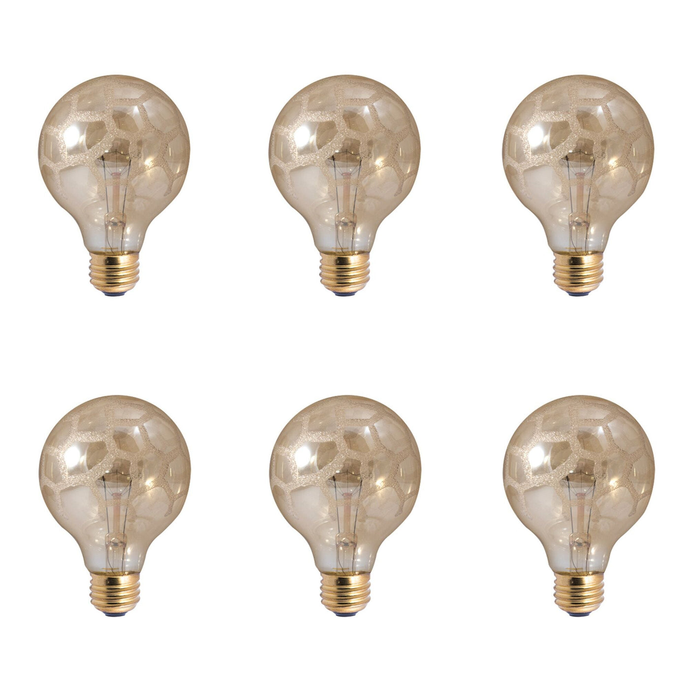 Antique Hardware 40W G25 Amber Marble E26 120V-6PK Bulb