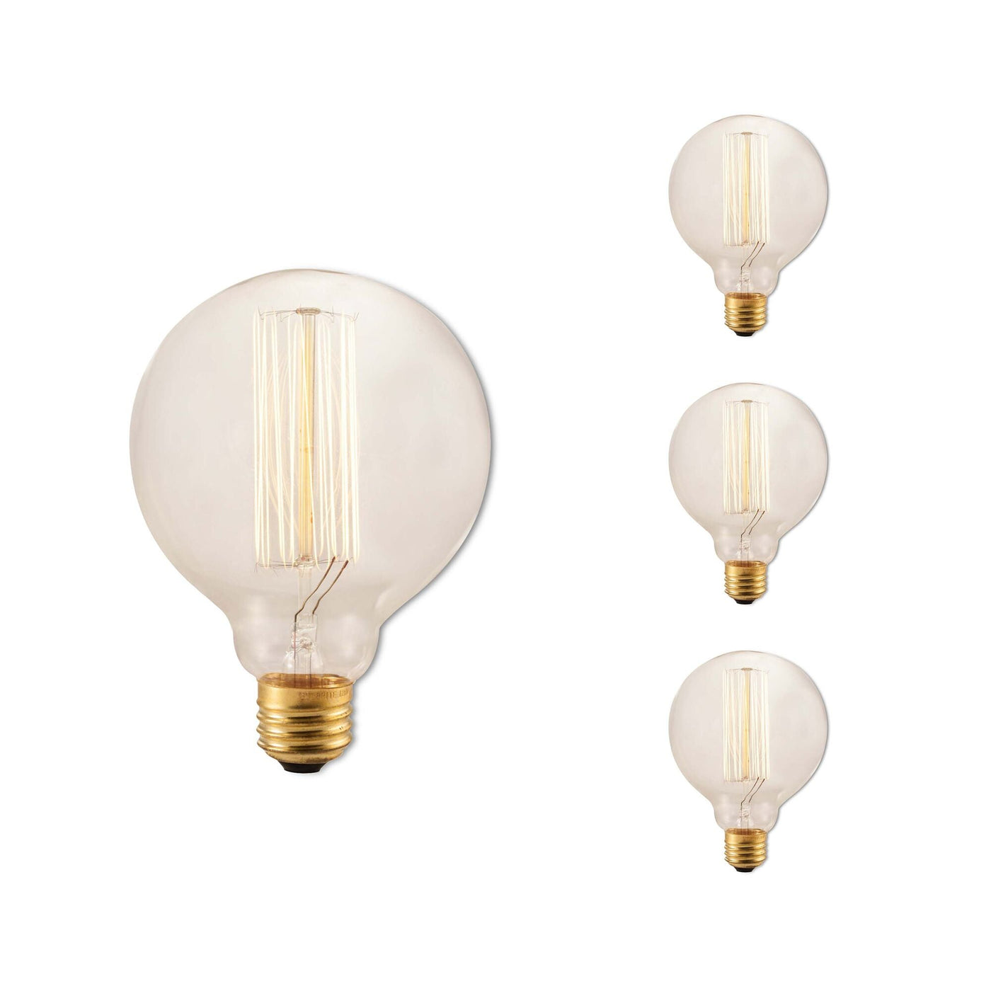 Antique Hardware 40W G30 Nostalgic Thread 120V E26-4PK Bulb