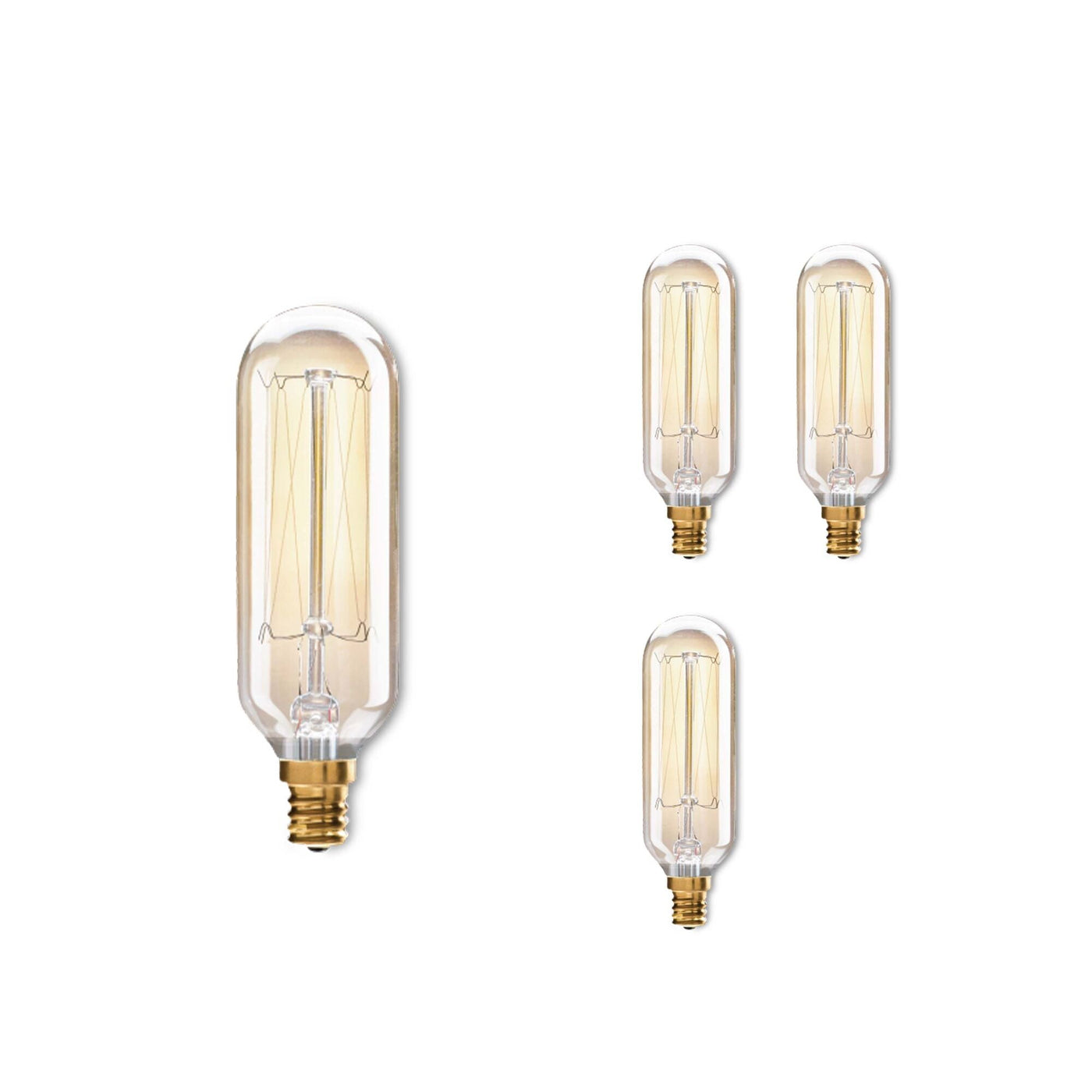 Antique Hardware 40W T8 Nostalgic Thread E12 120V-4PK Bulb